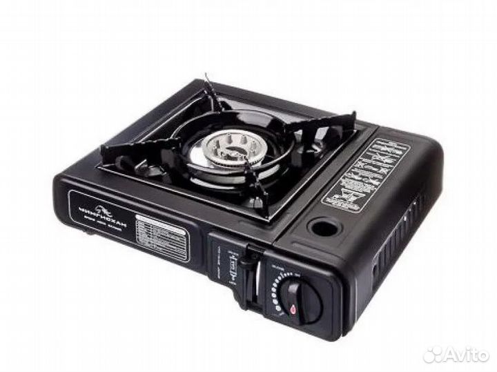 Печка газовая туристическая с переходником в кейсе