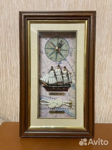 Панно Карабль с часами
