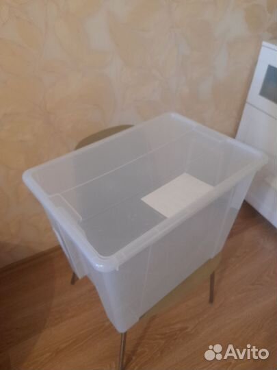 Ящик пластиковый с крышкой икея 65 литров