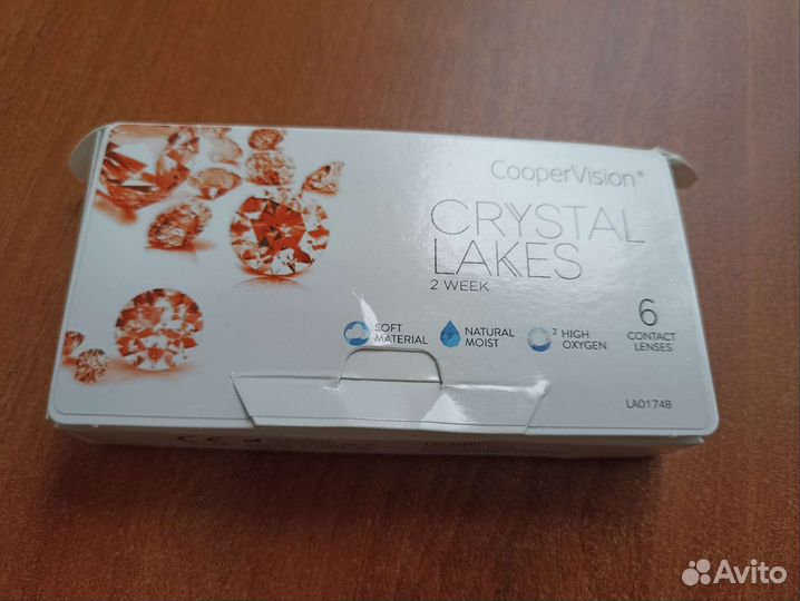 Линзы контактные crystal lakes -4. 75