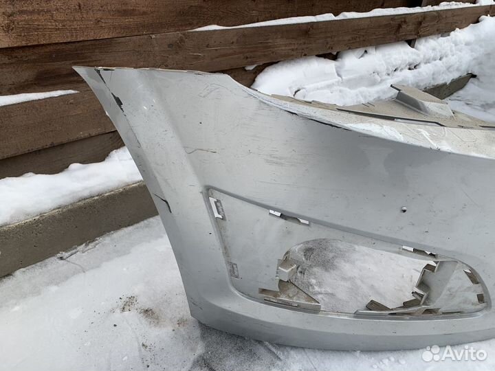 Бампер передний chevrolet aveo T300 (серебро)