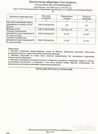 Вода дистиллированная 10л