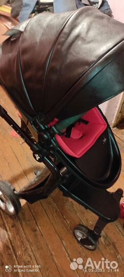 Коляска 2 в 1 эко кожа