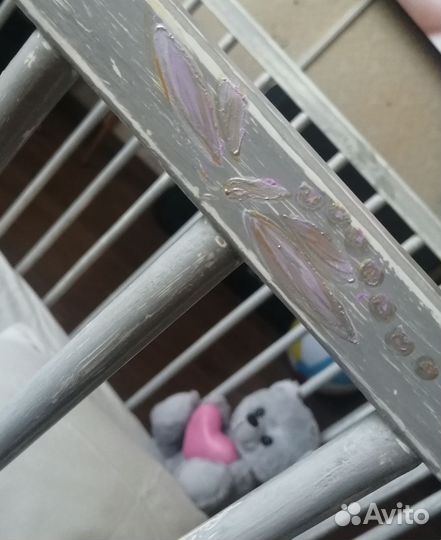 Детская кровать с ручной росписью