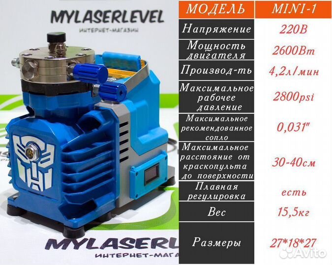 Мембранный безвоздушный аппарат mini-1