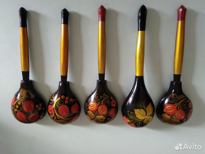 Хохлома деревянные ложки новые СССР