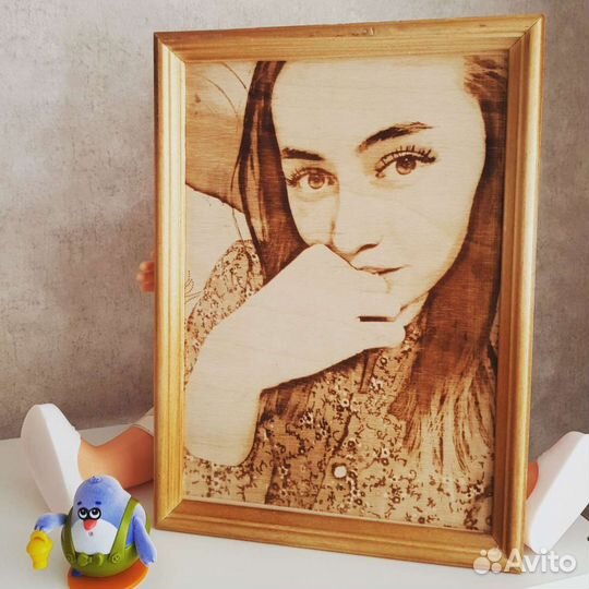 Выжигание портретов на дереве по фото