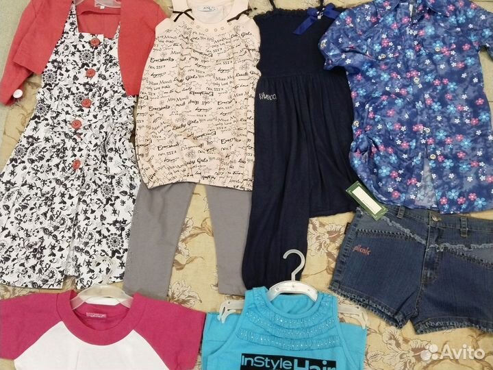 Летняя одежда 140девочке,пакетом, новая