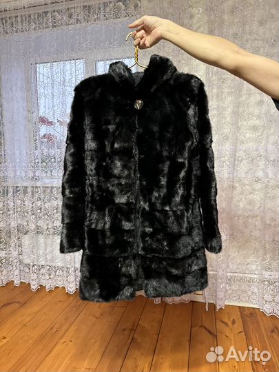 Шуба норковая с капюшоном 42 44