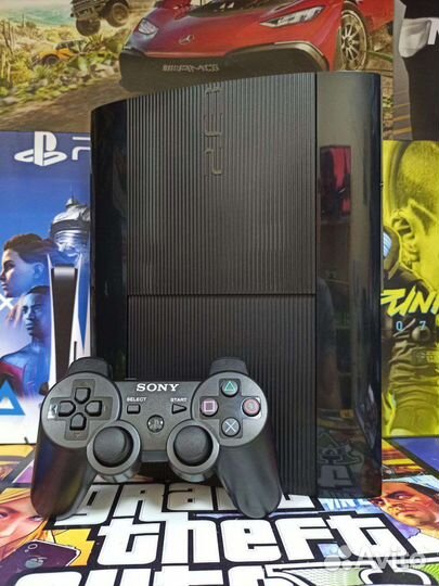 Sony Playstation 3 Ps3 SuperSlim Black 40 Игр