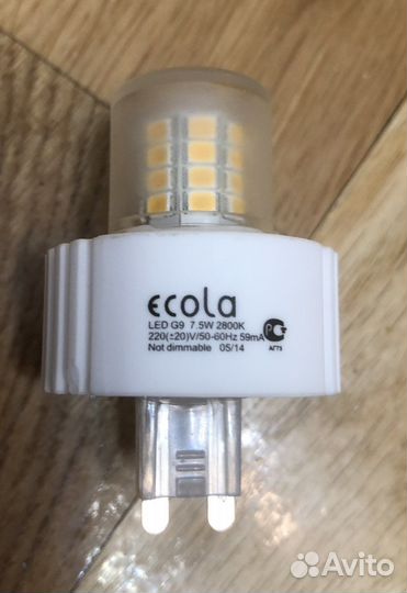 Лампа светодиодная Ecola G9 7,5w