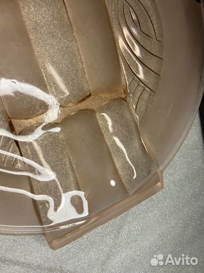 Блюдо Тарелка Розовое стекло