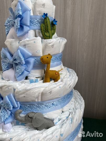 Торт ручная работа из подгузников