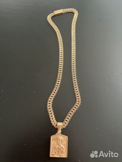 Золотая подвеска икона