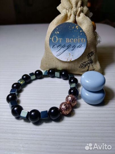 Мужские браслеты, чокеры из натуральных камней