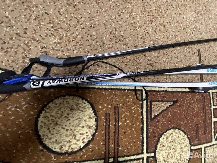 Лыжы Nordway 185 см рост с палками и ботинками