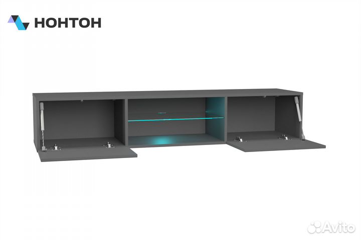 Шкаф навесной Point тип-33 серый графит