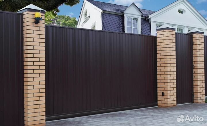 Ворота откатные алюминиевые Prestige