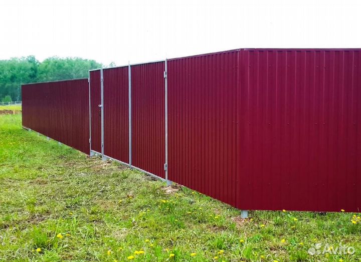 Забор из профнастила цена за метр быстро