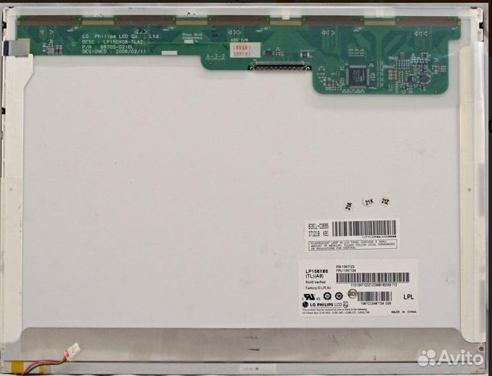 Матрица 15.0 (A3), XGA, 30L 1Ch lvds port, LG.Phil