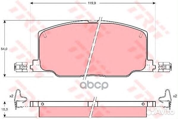 Колодки тормозные дисковые перед GDB798 TRW