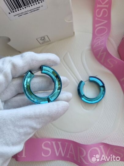 Серьги Lucent Swarovski оригинал конго кольца