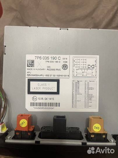 Автомагнитола Volkswagen Touareg II (RCD550)