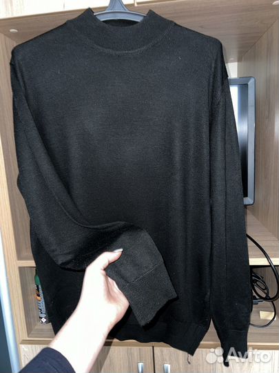 Свитер мужской черный 50 размер