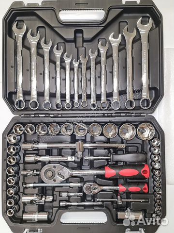Набор инструментов, ключей, головок 61 элемент
