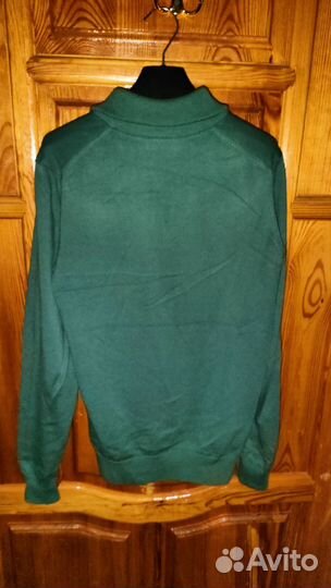 Кофта,джемпер,полузамок,зелёный,М
