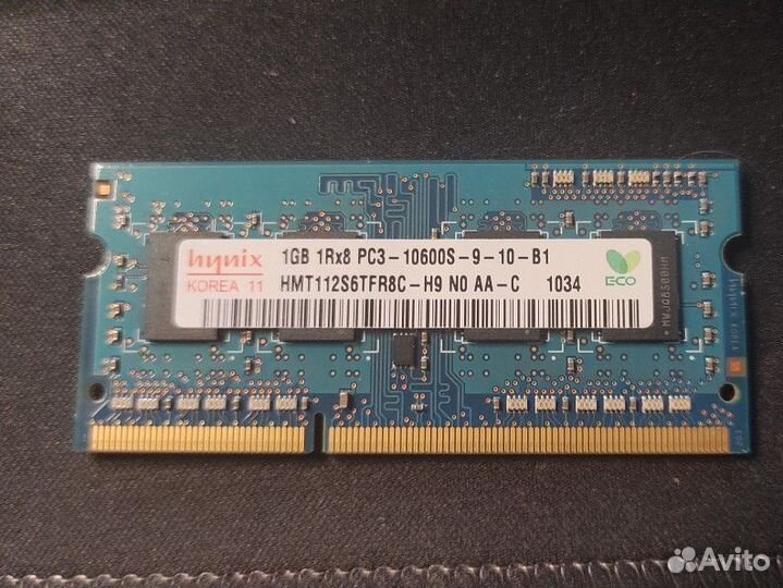 Оперативная память для ноутбукоа sodimm ddr3 1gb