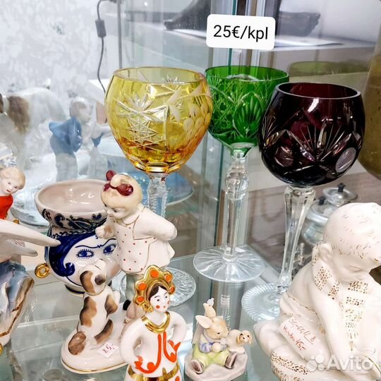 Фужеры из цветного хрусталя