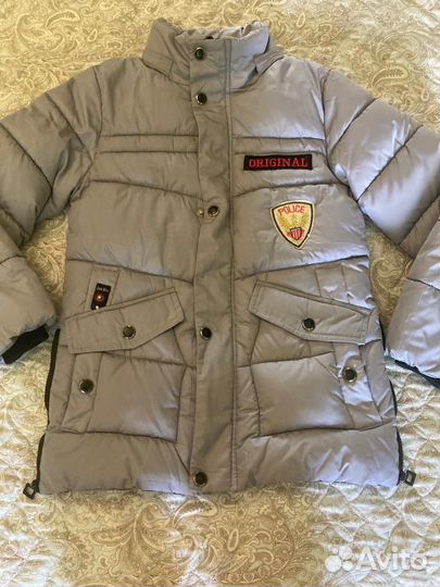 Зимняя удлиненная куртка на мальчика на р128,134