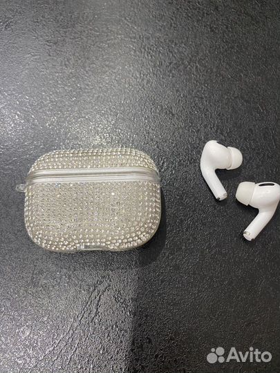 Чехол для наушников airpods pro в стразах