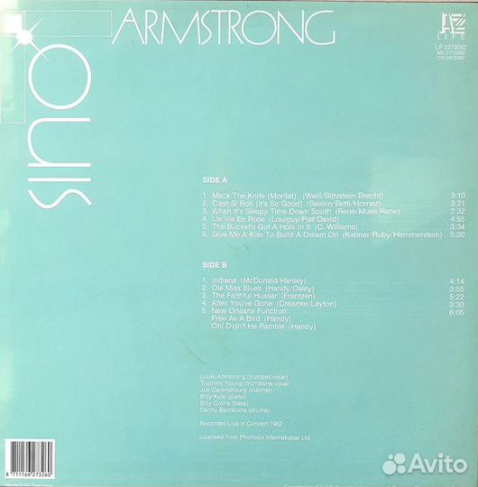 Виниловая Louis Armstrong – Live And AT His Best