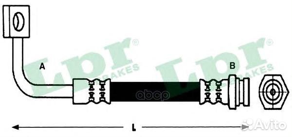6T48190 Шланг тормозной KIA carnival 99- пер.ле