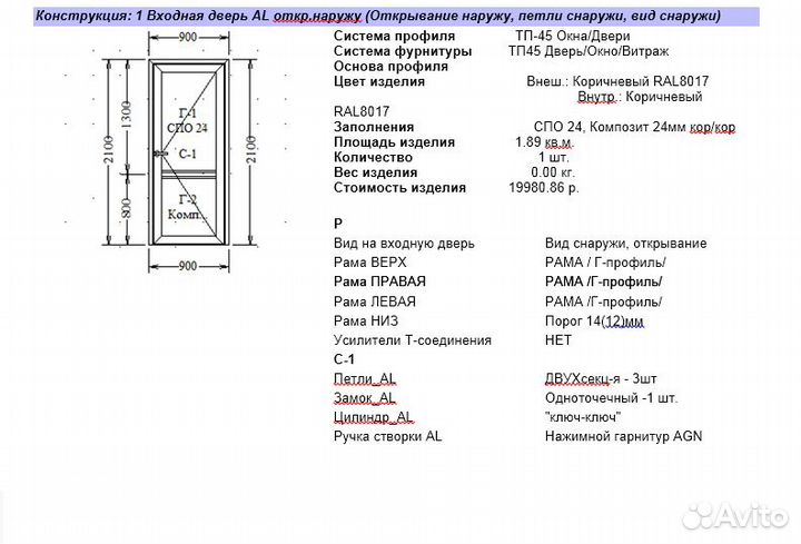 Алюминиевые двери