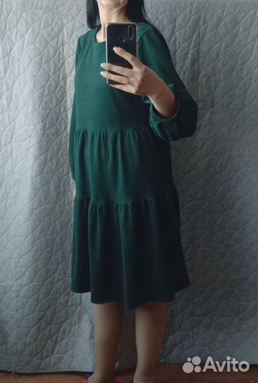 Платье замшевое в стиле Бохо 44,44-46