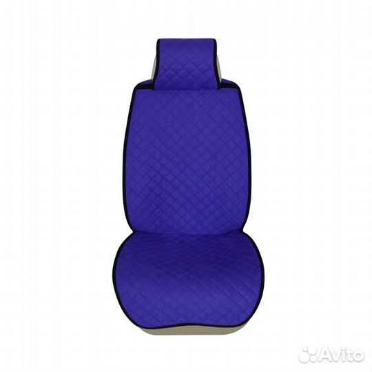 Авточехлы Накидки Алькантара ромб синий