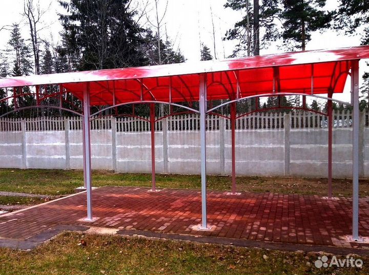 Автомобильный навес из поликарбоната