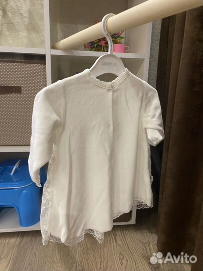 Платье белое детское нарядное праздничное 62-68