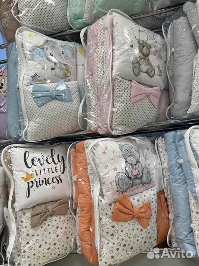 Бортики в кроватку/ постельное белье