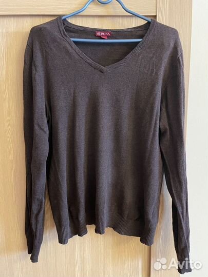 Пуловер свитер коричневый S