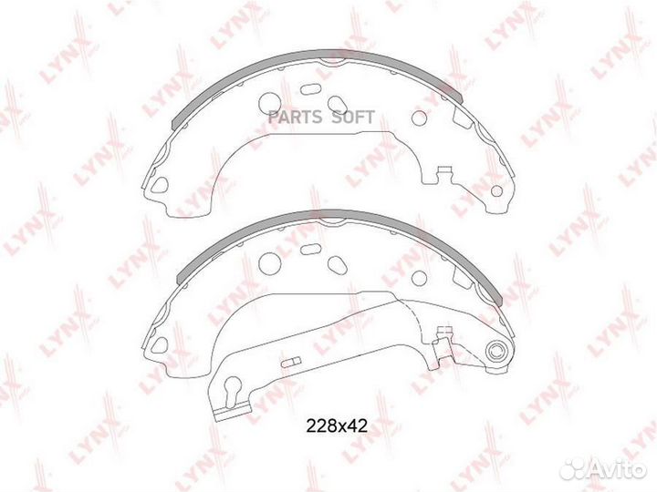 BS3004 lynxauto Колодки тормозные барабанные зад