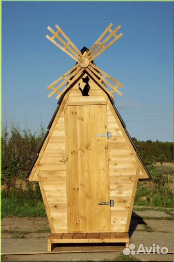 Дачный туалет с кошкой FQM