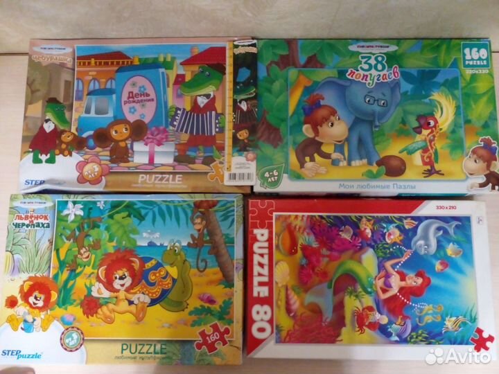 Настоль игры+пазлы 160/200/500 элем и коврики-пазл