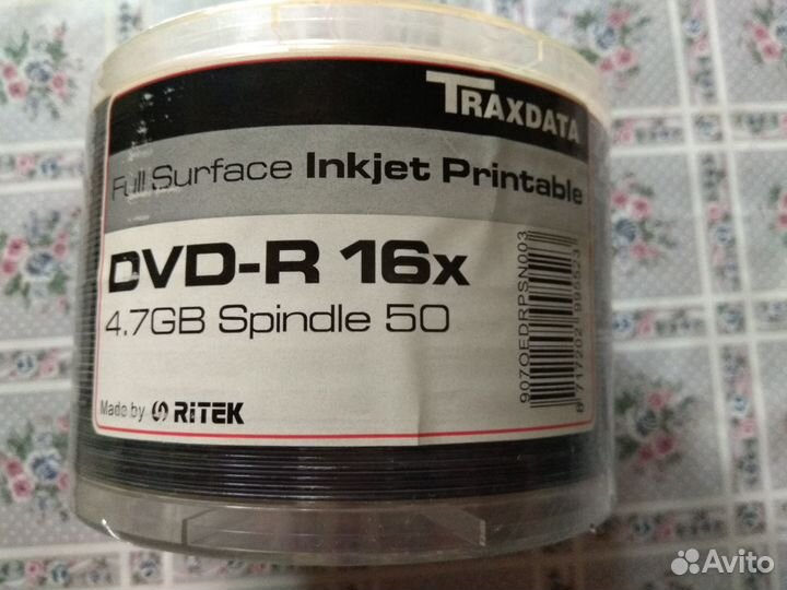Чистые DVD-R 4.7gb 16x под принт