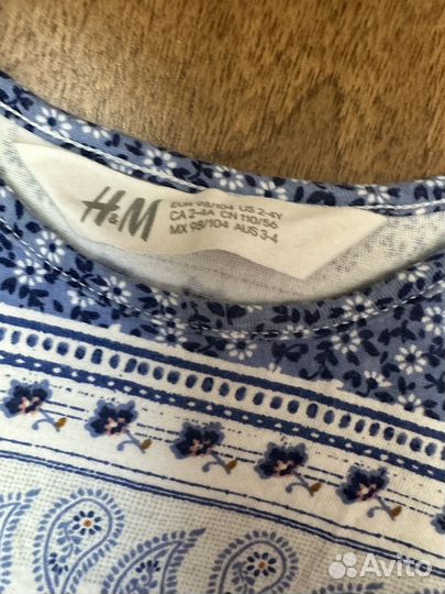 Комплект платье сарафан детское H&M hm 98 104