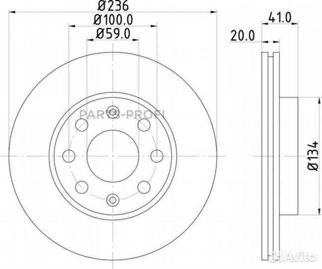 Nisshinbo ND6065K Диск тормозной перед