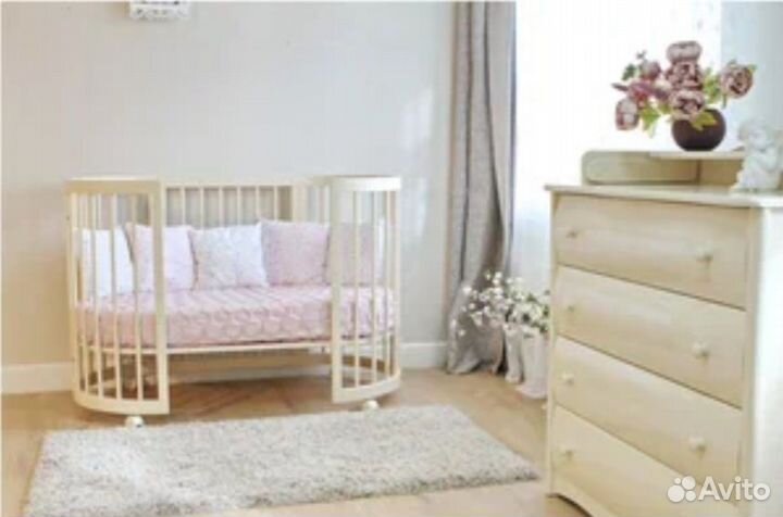Кроватка-трансформер 9 в 1 и матрасик. Доставка